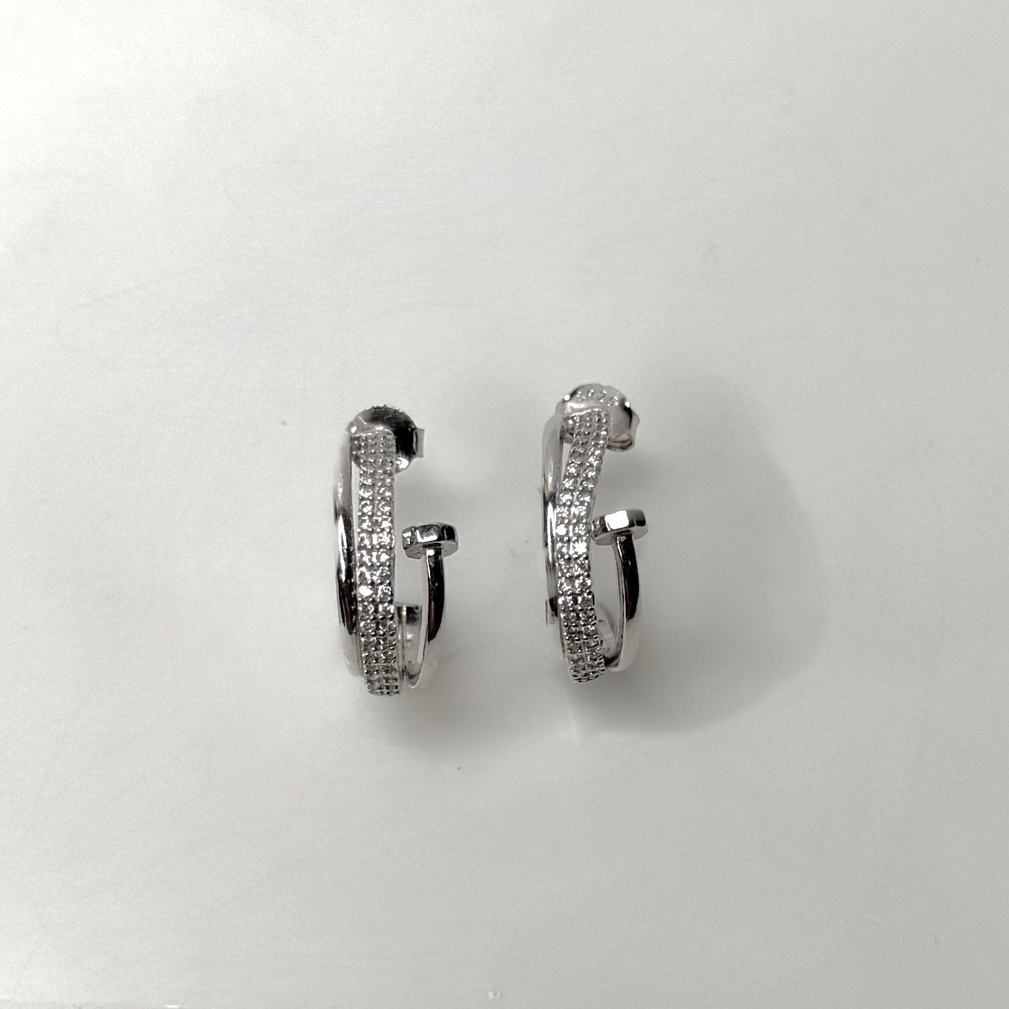 Intertwined Sparkle & Shine 92.5 Silver Studs