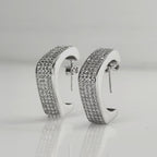 Glamour Wide-Band J-Hoop 92.5 Silver Earrings