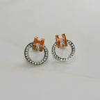 The Signature 'H' Crystal Ring 92.5 Silver Studs