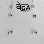 The Everyday Essentials 3-Pair 92.5 Silver Stud Set