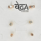 The Romantic Bow Curated 3-Piece 92.5 Silver Stud Set