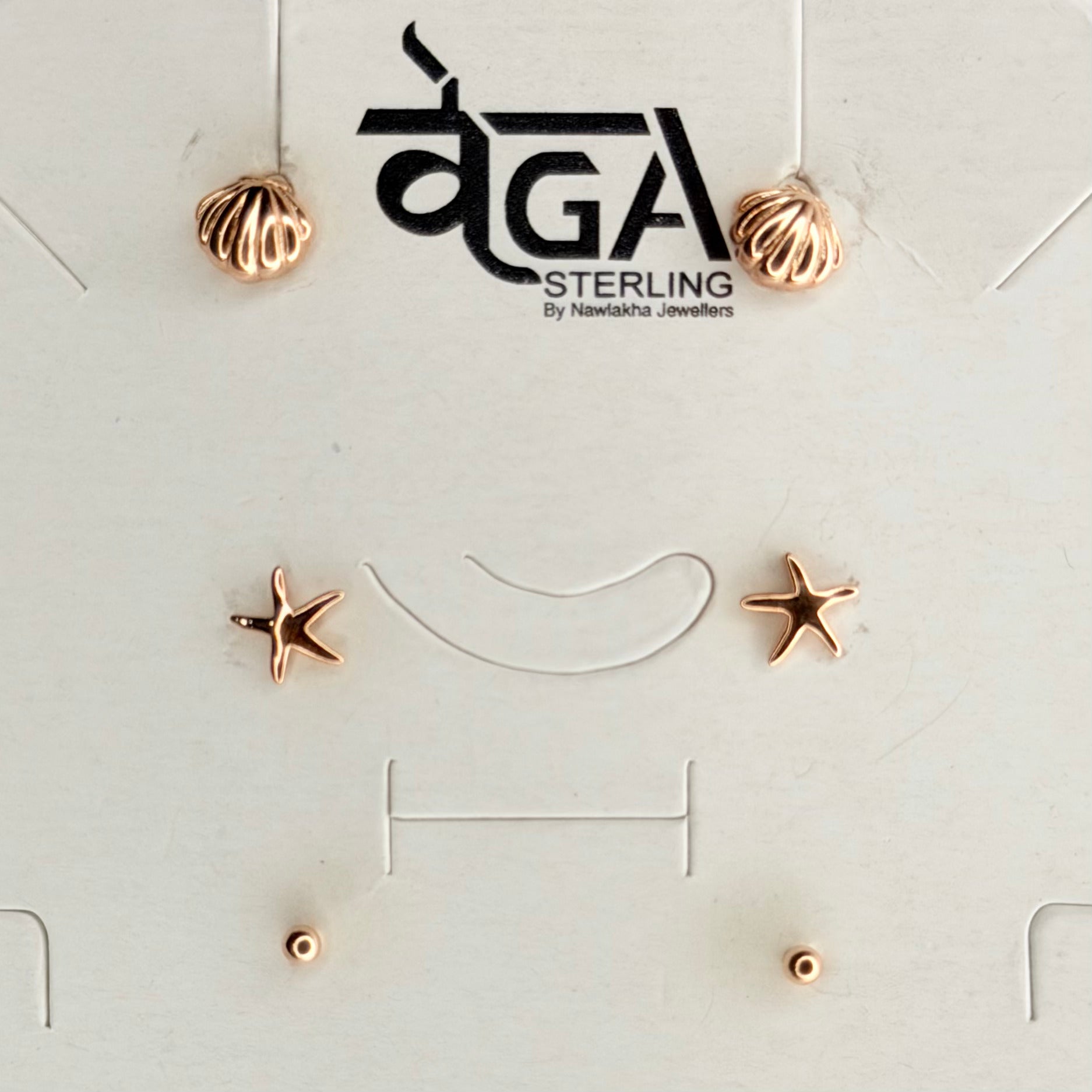 The Coastal Curated 3-Piece 92.5 Silver Stud Set