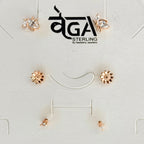 The Bee, Bloom & Solitaire 3-Piece 92.5 Silver earings