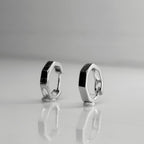Minimalist Polished Polygon 92.5 Silver Hoops