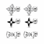 The Everyday Essentials 3-Pair 92.5 Silver Stud Set
