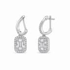 Luxe Crystal Rectangle 92.5 Silver EARING
