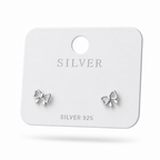 Classic Silver Sweetheart Bow Studs