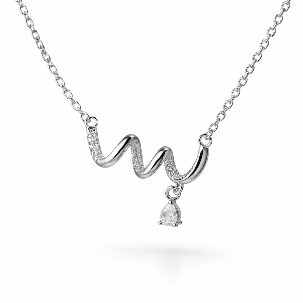 The Spiral Ribbon & Teardrop Pendant